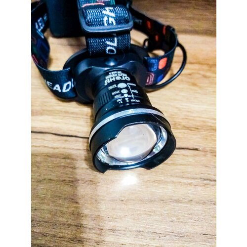 фото Налобный фонарь аккумуляторный led ht-235-2 (доп. красное свечение) огонь