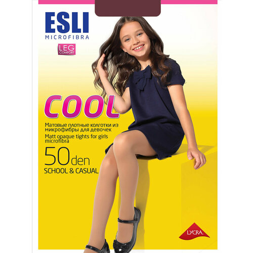 Колготки ESLI COOL, 50 den, размер 128-134, бордовый колготки esli 100 den размер 128 134 серый