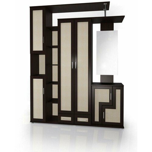 Прихожая Мебелайн «Мебелайн – 6» Корпус орех экко/вставка орех экко