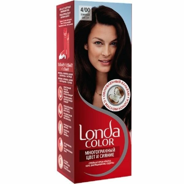 Londa Color Крем-краска стойкая 4/00 Темный шатен