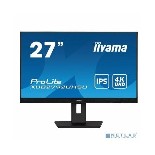 IIYAMA Монитор LCD IIYAMA 27 XUB2792UHSU-B5 IPS 3840x2160 60Hz 4ms 178178 350cd 10001 10bit8bitFRC DVI HDMI20 DisplayPort12 2xUSB30 2x2W Pivot VESA чёрный 5047900₽