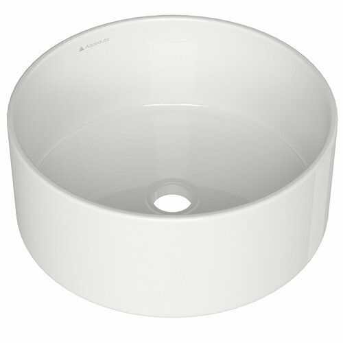 Aqueduto ESPIRAL Раковина накладная круглая D400, белый глянцевый