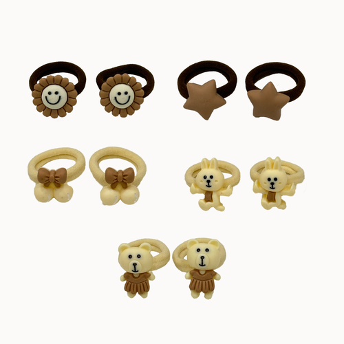 Набор резинок с фигурками для девочек Резинки для волос детские 10 штук 209₽