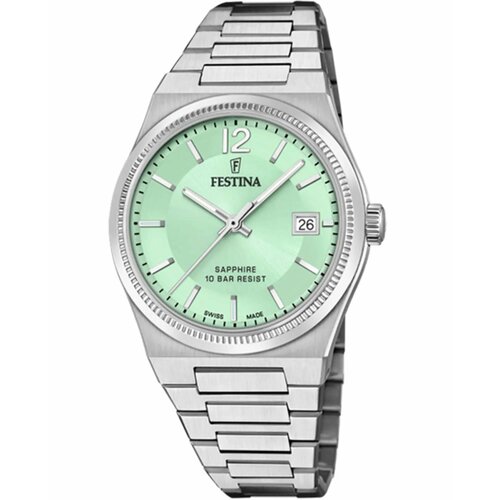 фото Наручные часы festina f20035/3, зеленый, серебряный