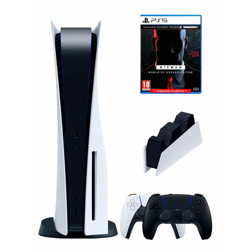 PS5 (ПС5) Игровая приставка Sony PlayStation 5 ( 3-я ревизия) + 2-й геймпад(черный) + зарядное + Hitman