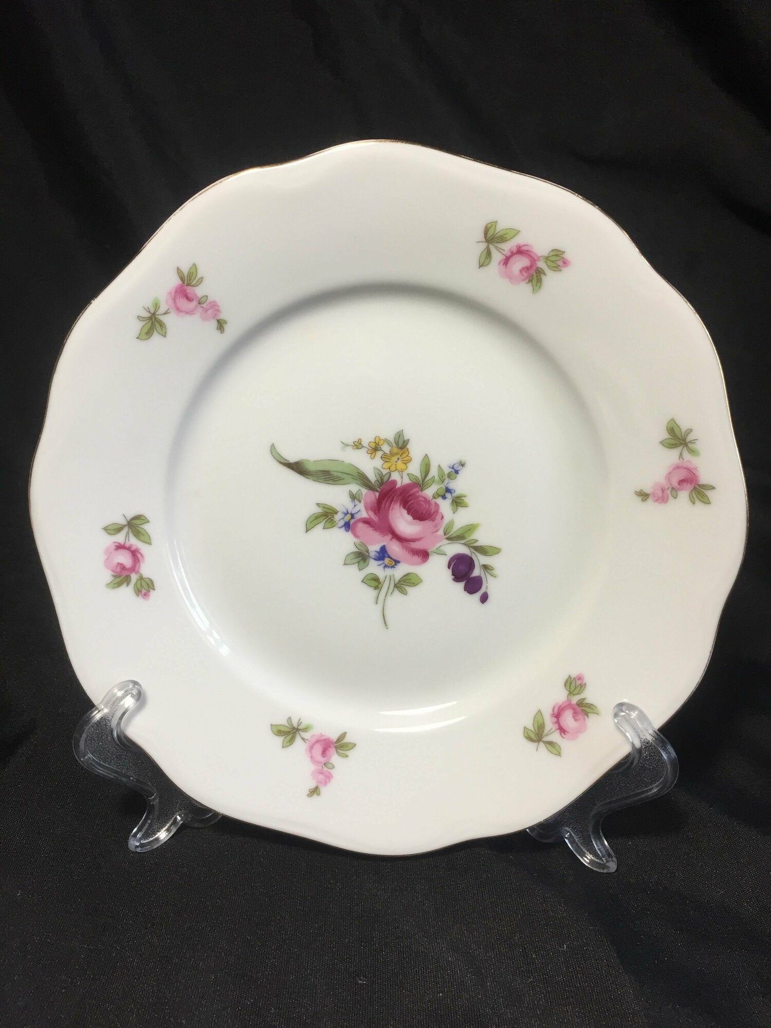 Пирожковая тарелка Мейсенский букет Богемия