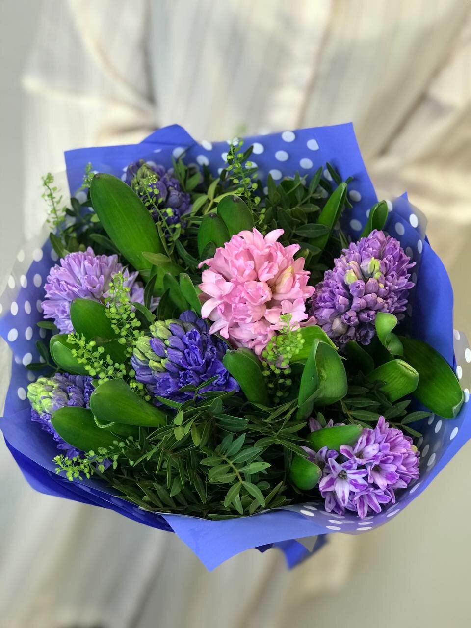 Букет из гиацинтов «Мерси» - 7 шт