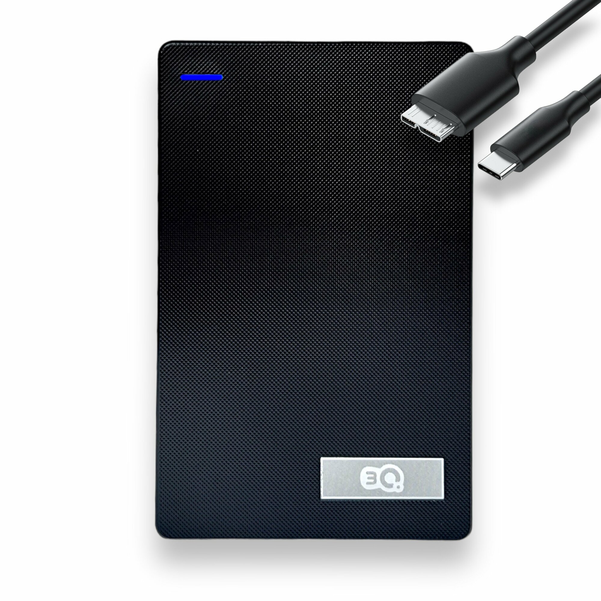 Внешний жесткий диск 500 GB 3Q Portable USB Type-C, Портативный накопитель HDD, черный