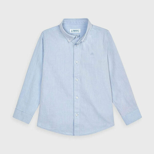 Школьная рубашка Mayoral, размер 128, голубой