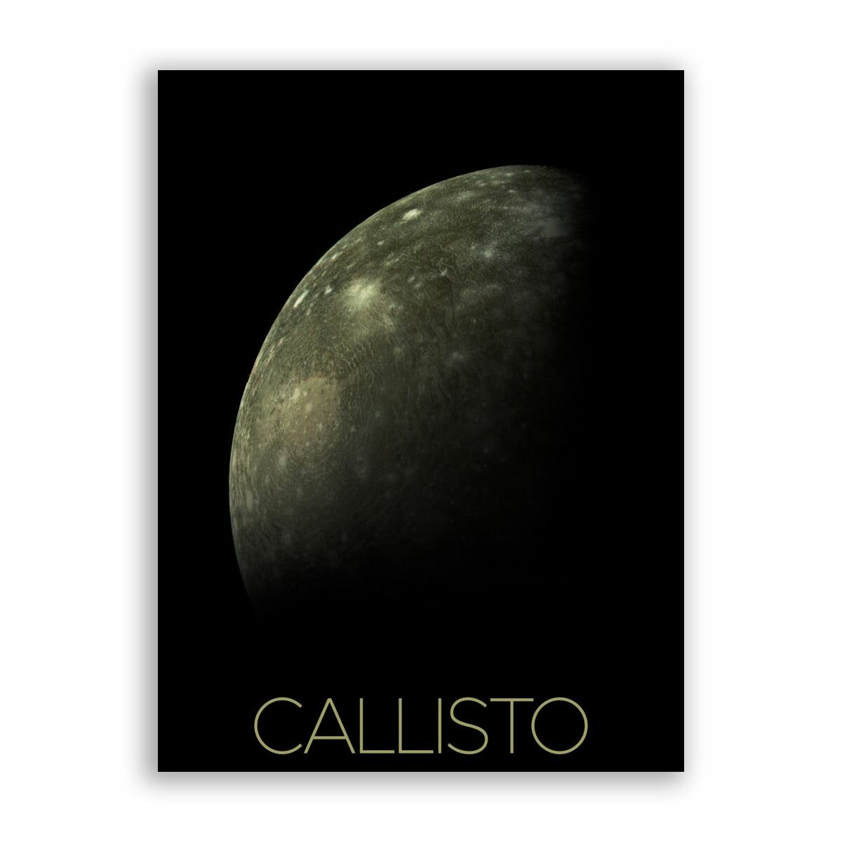 Постер плакат на бумаге / NASA (Коллекция Постеров) - Callisto / Размер 80 x 106 см