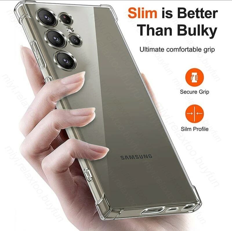 Чехол противоударный c усиленными углами для Samsung Galaxy S24 Ultra / Противоударный чехол для Самсунг Галакси С24 Ультра с защитой камеры Premium — фото 1