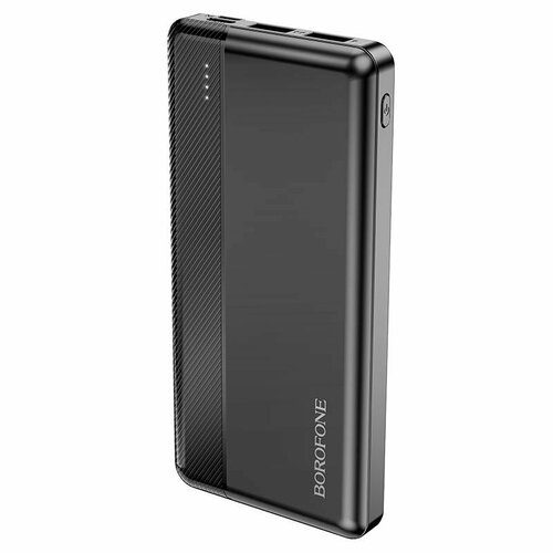 Внешний аккумулятор 10000 mAh Borofone BJ24 (2USB/2.1A/input Micro/Type-C/LED инд. бат) черный