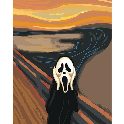 Картина по номерам Крик Эдвард Мунк: Убийца в маске 40х50 картина по номерам на холсте крик 5015 40x60