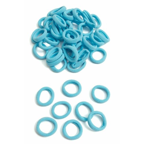 Резинки бесшовные для волос 3 см (100 шт) SF-5754, голубой №26