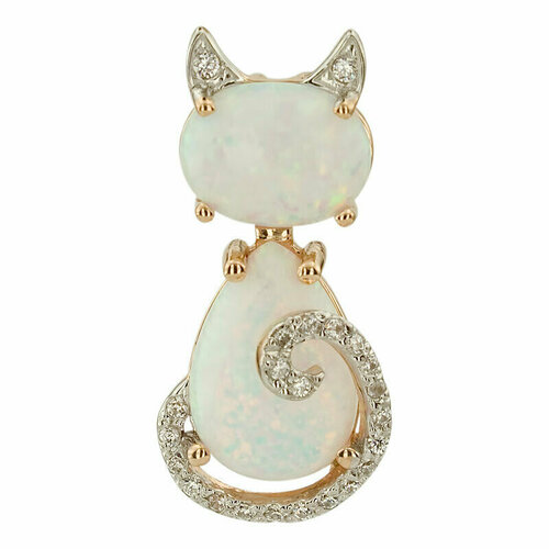 фото Подвеска aloris, красное золото, 585 проба, опал