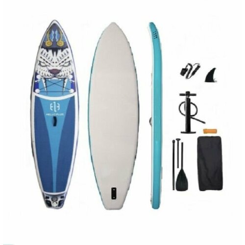 лиш koetsu для сап борда sup спирального вида SUP-борд HelloPlus (Fayean Blue Viking) 11.6 для серфинга с полным комплектом, усиленный кант