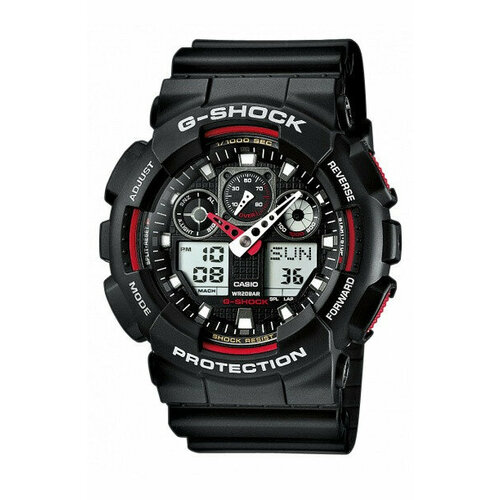 Наручные часы CASIO G-Shock GA-100-1A4, черный, мультиколор мужские часы casio gst b400ad 1a4