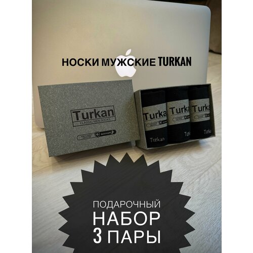 Носки Turkan, 3 пары, размер 41-46, черный