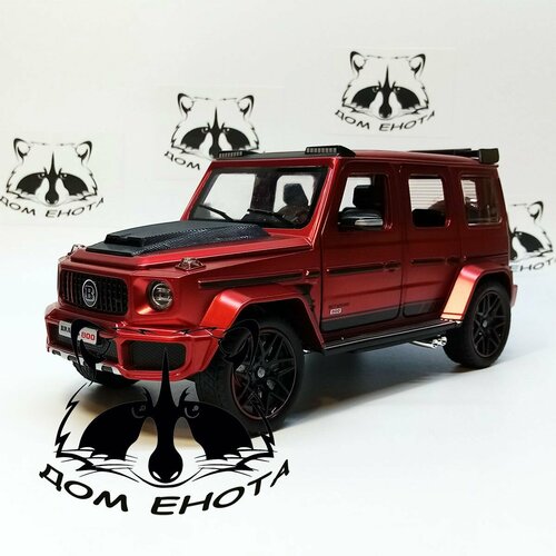 Машина Mercedes G-klass BRABUS 800 металлическая модель 1:24 Машинка игрушечная Мерседес Гелик Брабус 800 красный 21см машинrка игрушечная mercedes g klass brabus 800 металлическая модель 1 32 мерседес гелик брабус 800 16см набор 4 машинки