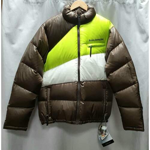 фото Пуховик salomon, размер l/g, белый, коричневый
