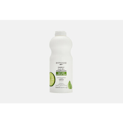 Шампунь для жирных волос BYPHASSE green tea & lime / объём 750 мл шампунь для жирных волос byphasse green tea