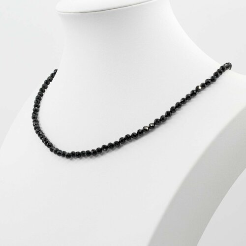 Бусы, шпинель, длина 55 см, черный