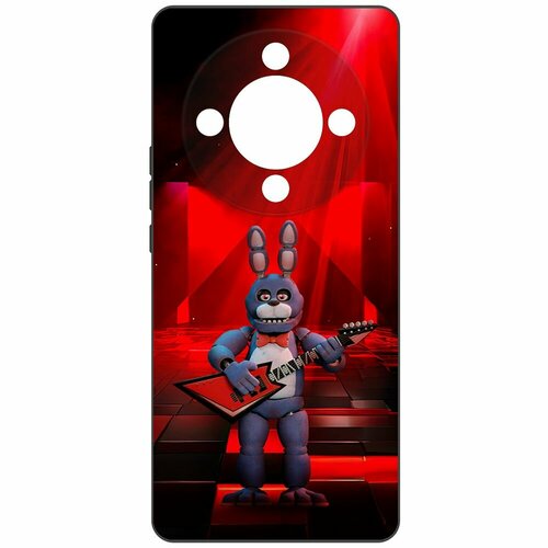 Чехол-накладка Krutoff Soft Case фнаф (FNAF) - Бонни с гитарой для Honor X9b черный чехол накладка krutoff soft case фнаф fnaf бонни с гитарой для itel vision 3 plus черный