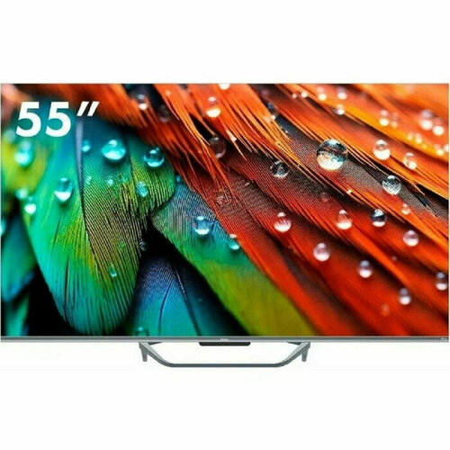55 Телевизор HAIER Smart TV S4 QLED 4K Ultra HD серый смарт ТВ Android TV DH1VMZD01RU 6610000₽