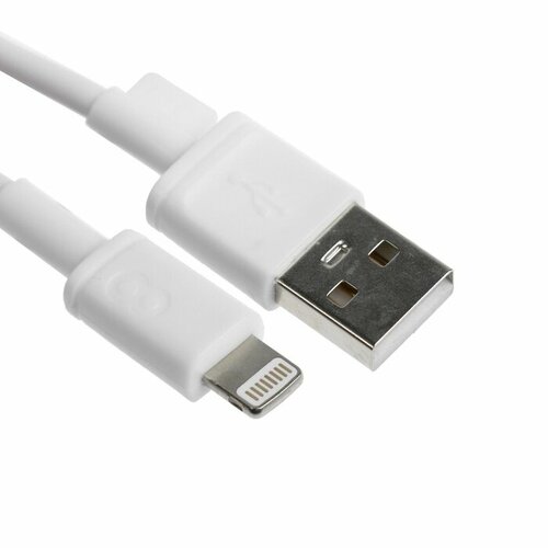 Кабель BYZ BC-041, Lightning - USB, 3 А, 1 м, силикон, белый usb кабель byz bc 007i am 8pin lightning 1 2 метра 3a силикон белый