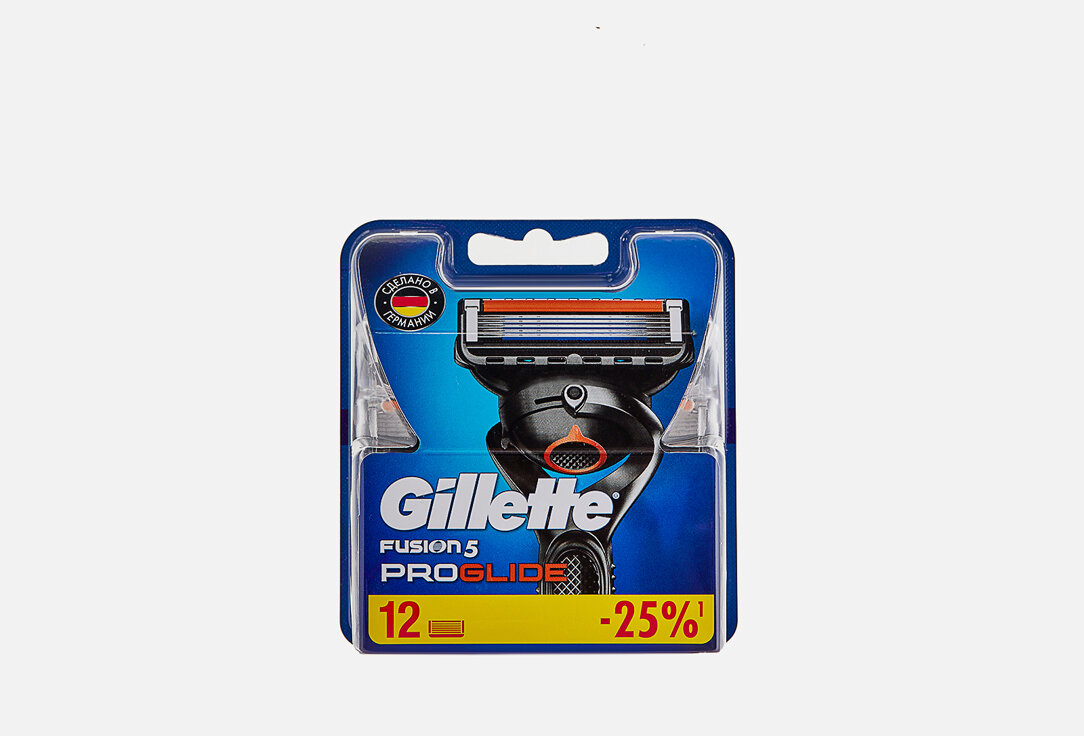 Сменные кассеты для бритья Gillette FUSION PROGLIDE / количество 12 шт