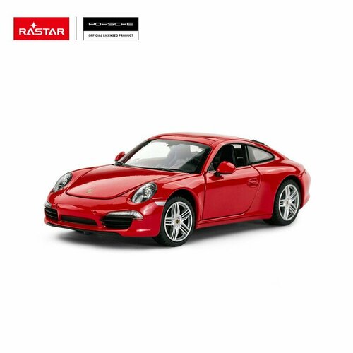 Машина металлическая 1:24 Porsche 911, цвет красный машина rastar ру 1 24 porsche 911 gt2 серая 99700