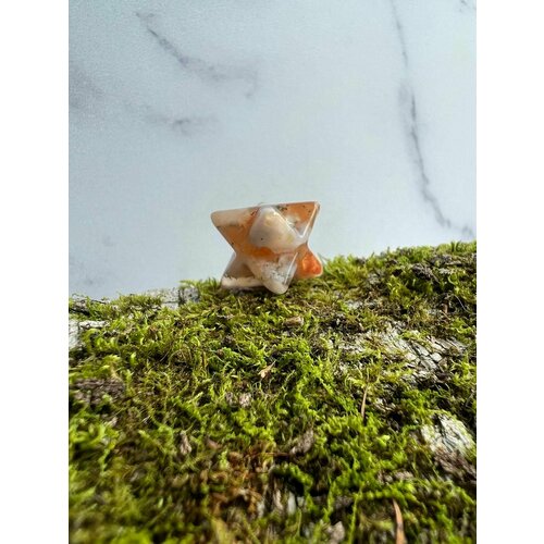 Оберег звезда меркаба из Агата сакура , 13х13 мм,