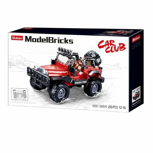 Конструктор SLUBAN серия Model Brick джип внедорожник красный 253 детали 4510₽