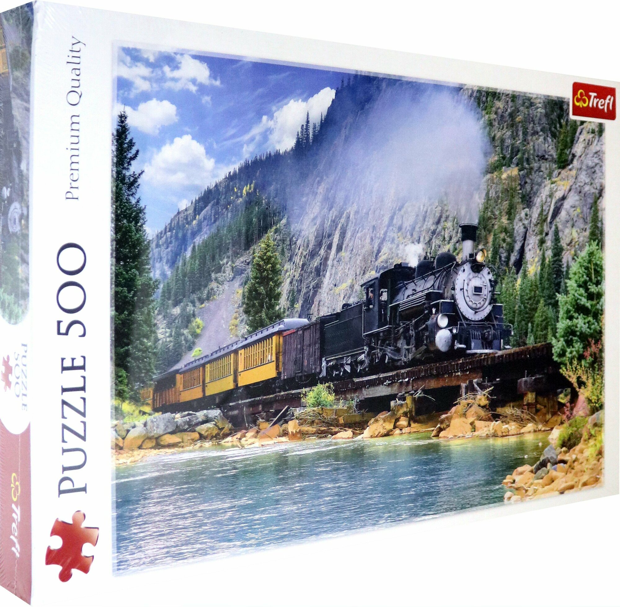 Puzzle-500. Поезд в горах (37379) Trefl - фото №3