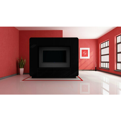 Гостиная Купертино МДФ черная 240x195 44400₽