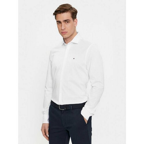 Рубашка TOMMY HILFIGER, размер 45 [KOLNIERZYK], белый wepbel casual solid color shirt women