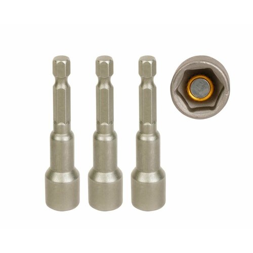 Головка магнитная WORKPRO 3 шт 8х65мм хвостовик 14 дюйма 235₽