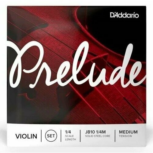 струны d addario j810 4 4m D'ADDARIO J810-1/4M Prelude Комплект струн для скрипки 1/4