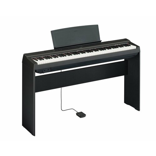 Yamaha P-125aB Цифровое пианино, со стойкой и педалью, черное (3 коробки)