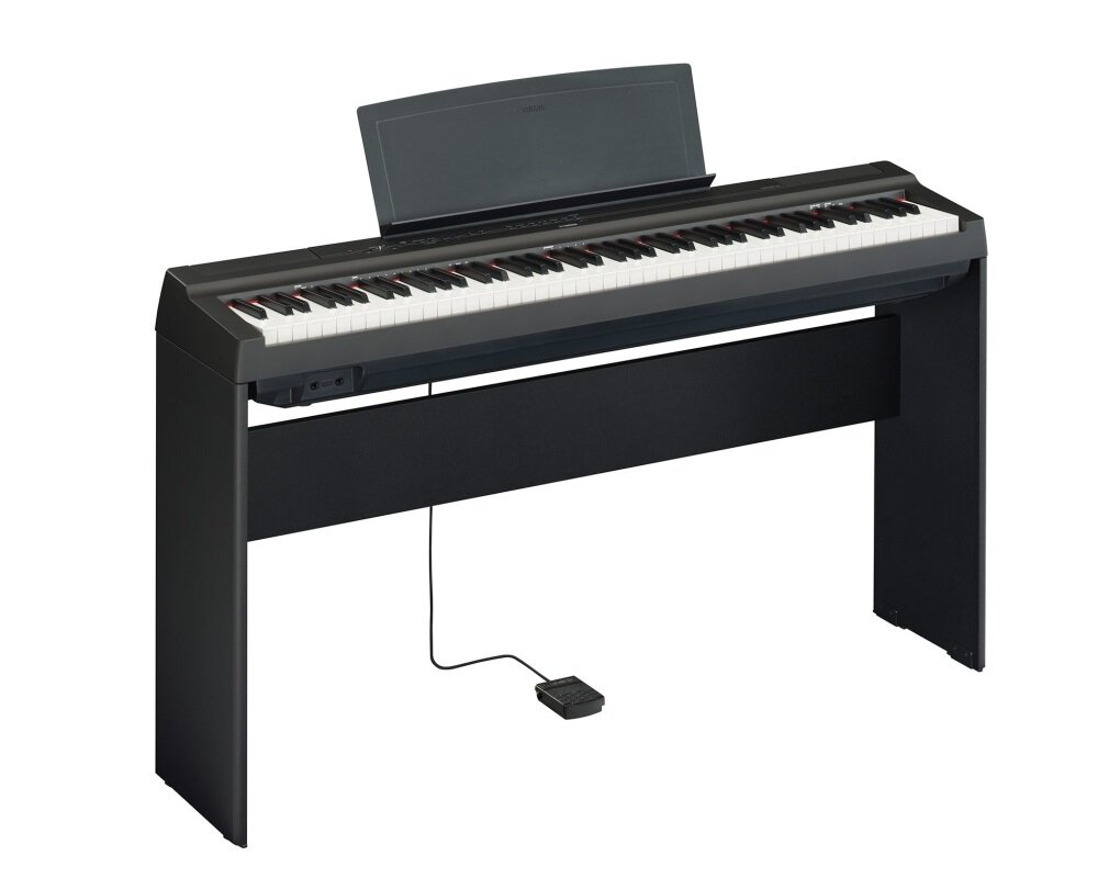 Yamaha P-125aB Цифровое пианино, со стойкой и педалью, черное (3 коробки)