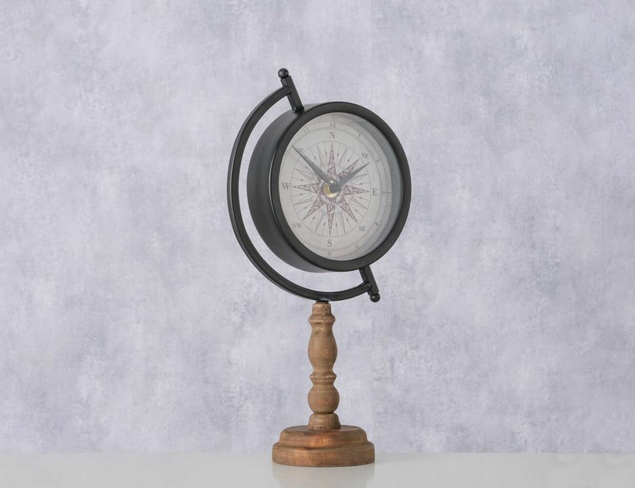 Настольные часы компас, металл, дерево, стекло, 35х18 см, Boltze 2035097