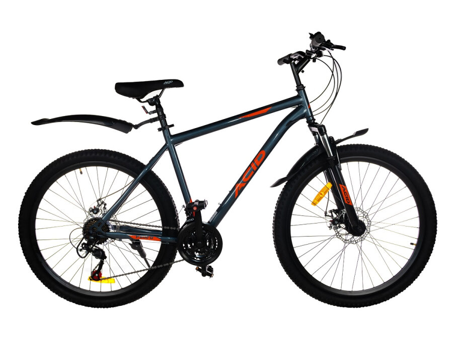 фото Велосипед горный с колесами 26" ACID F 200 D 21 скорость 2024 года стальная рама 19" темно-серый оранжевый