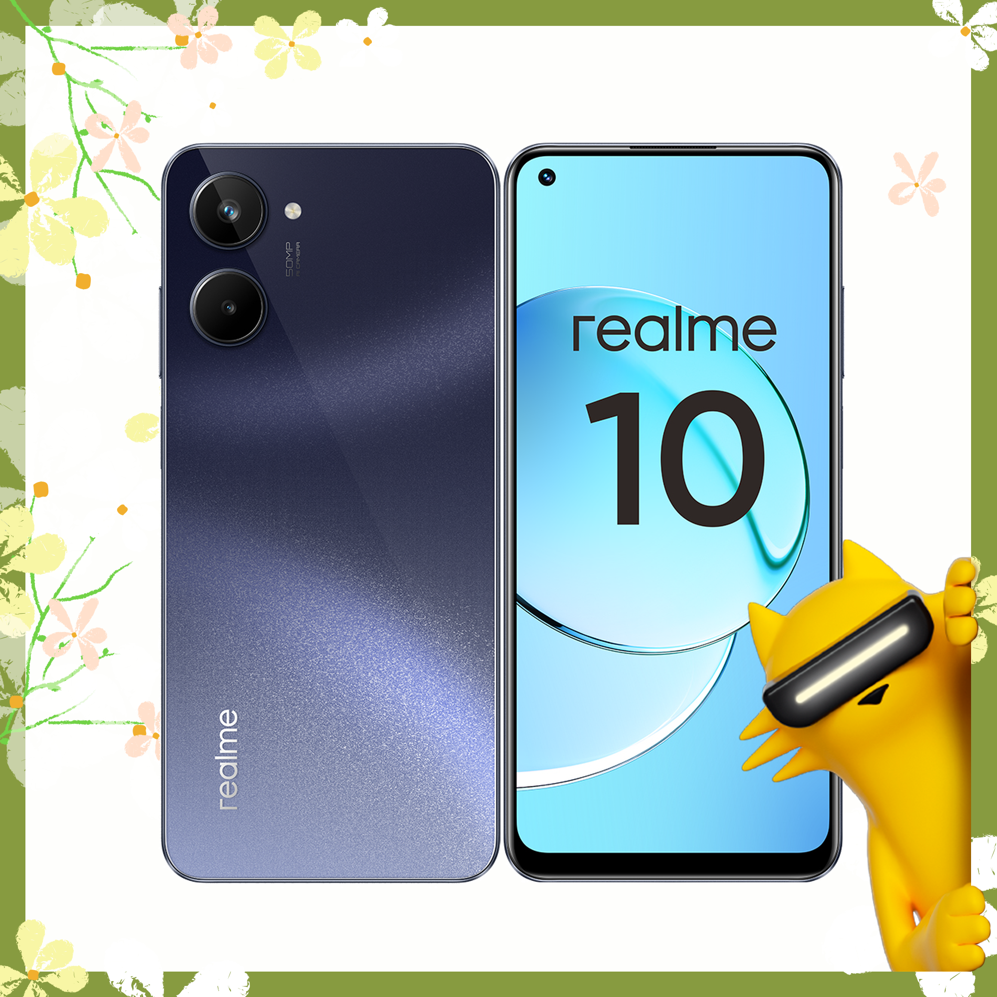 Смартфон realme 10 8/128 ГБ RMX3630, Черный