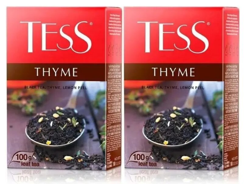 Чай Tess Thyme черный листовой 100 гр - 2 штуки