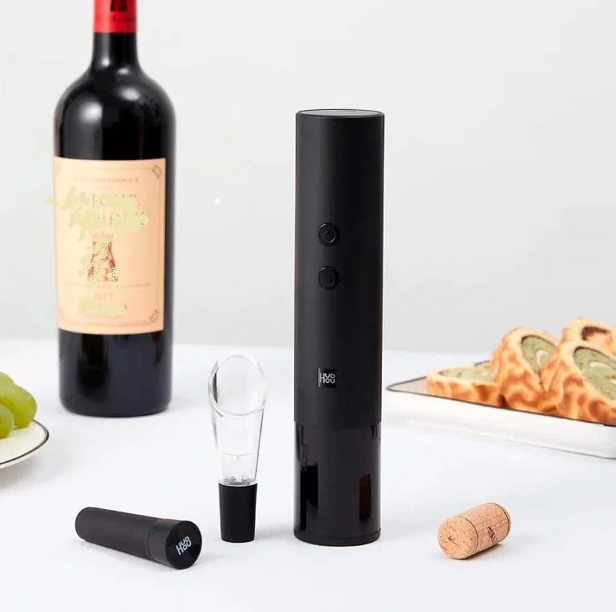Изображение Huohou Штопор электрический Huo Hou Electric Wine Bottle Opener 4 в 1 HU0237 черный