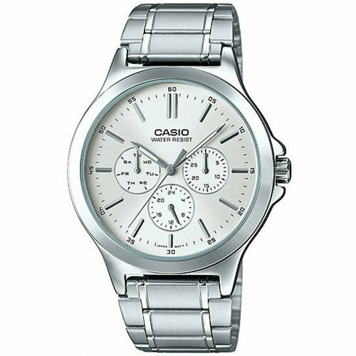 Наручные часы CASIO MTP-V300D-7A, серебряный, белый наручные часы casio mtp v300d 7a