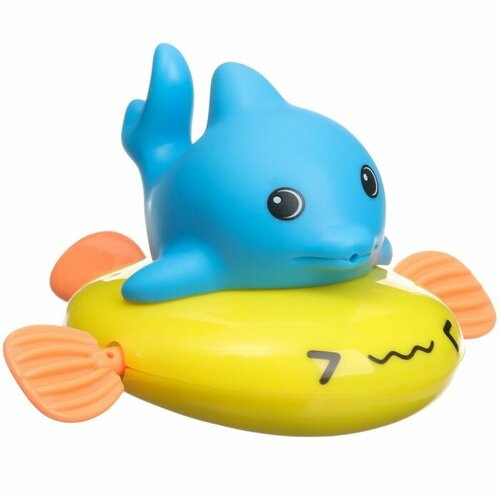 Заводная игрушка для ванны с брызгалкой «Дельфин», Крошка Я игрушка дельфин механическая игрушка для ванны заводная