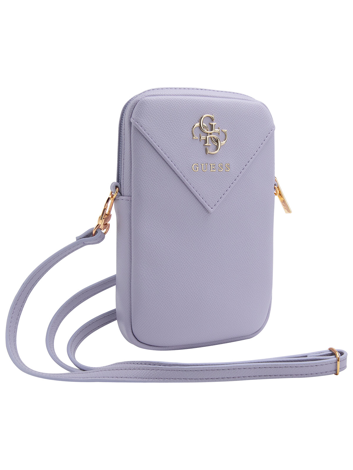 Guess для смартфонов сумка Wallet Zipper Pouch PU Graind leather 4G metal logo Purple