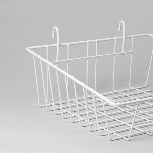 Корзина на сетку 315x355x13 см цвет белый 1шт 977₽