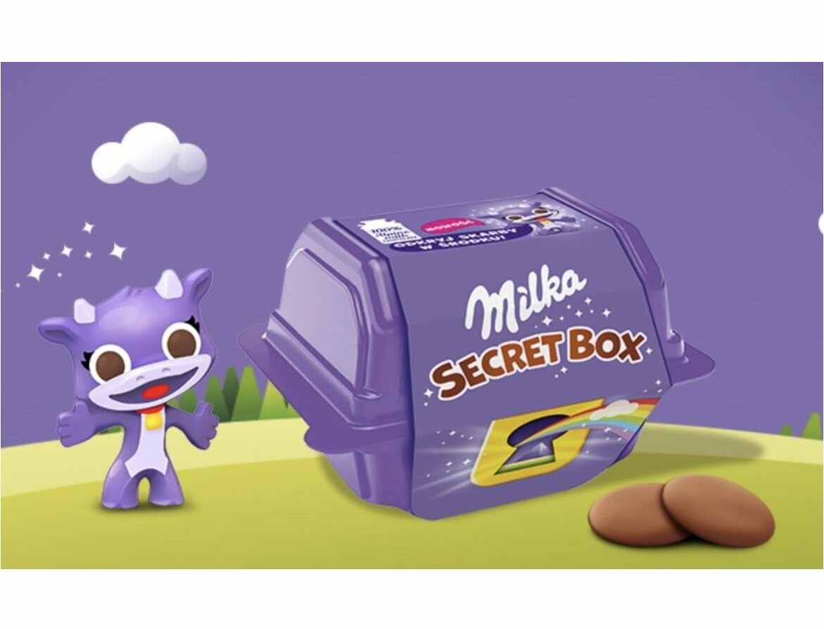 Шоколадные конфеты с игрушками Milka Secret Box (Германия), 14,4 г (2 шт)